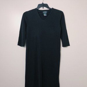 Ralph Lauren green label black long sleeve gown